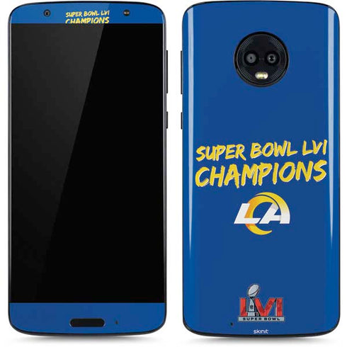 NFL Super Bowl LVI Champions Rams Moto G6 Skin
