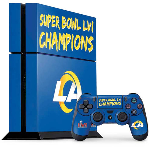 NFL Super Bowl LVI Champions Rams PS4 Console and Controller Bundle Skin