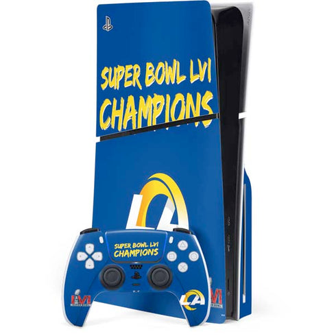 NFL Super Bowl LVI Champions Rams PS5 Slim Disk Bundle Skin