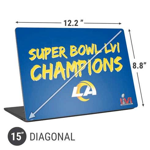 NFL Super Bowl LVI Champions Rams Universal Laptop 15in (12.2 x 8.8in) Skin