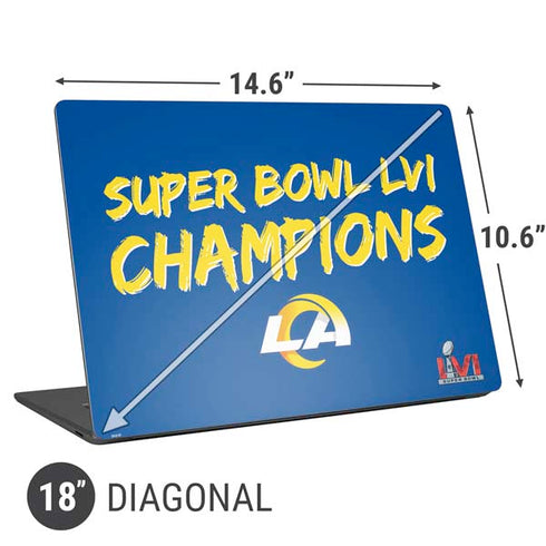 NFL Super Bowl LVI Champions Rams Universal Laptop 18in (14.6 x 10.6in) Skin