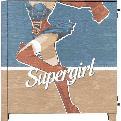 DC Comics Bombshells Supergirl Corsair 4000D Tempered Glass Mid-Tower ATX Case Skin