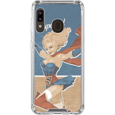 DC Comics Bombshells Supergirl Galaxy A30 Clear Case