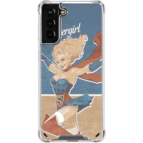 DC Comics Bombshells Supergirl Galaxy S21 Plus 5G Clear Case