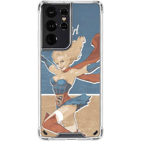 DC Comics Bombshells Supergirl Galaxy S21 Ultra 5G Clear Case