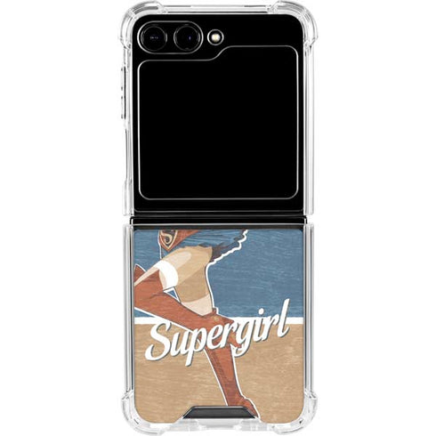 DC Comics Bombshells Supergirl Galaxy Z Flip5 5G Clear Case