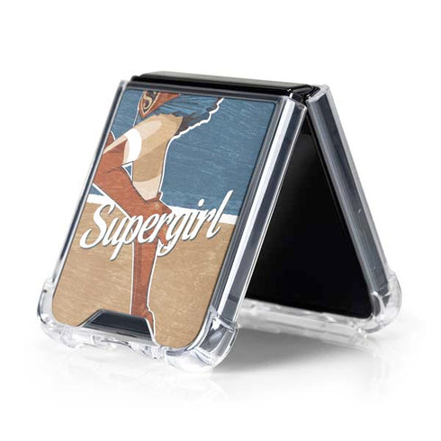 DC Comics Bombshells Supergirl Galaxy Z Flip5 5G Clear Case