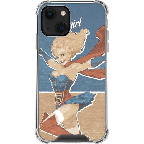 DC Comics Bombshells Supergirl iPhone 14 Plus Clear Case