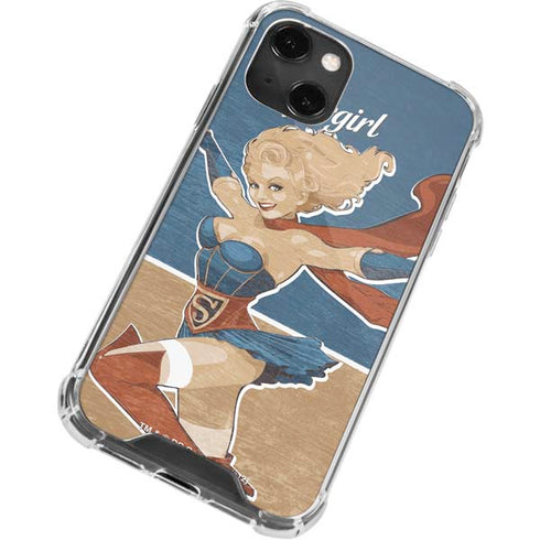DC Comics Bombshells Supergirl iPhone 14 Plus Clear Case