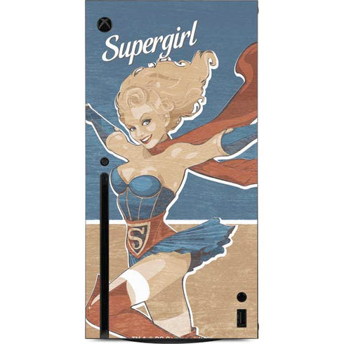 DC Comics Bombshells Supergirl Xbox Series X Console Skin
