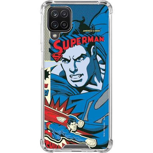 DC Comics Superman America's Hero Galaxy A12 Clear Case