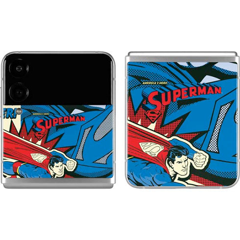 DC Comics Superman America's Hero Galaxy Z Flip4 5G Skin