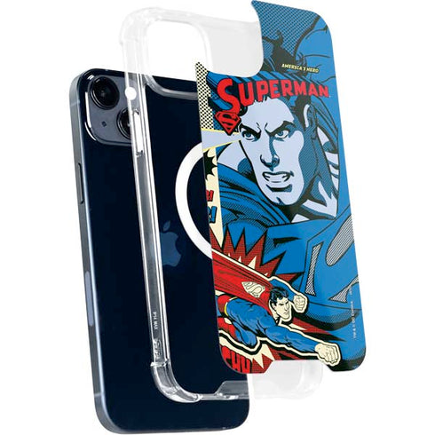 DC Comics Superman America's Hero iPhone 14 Plus MagSafe Case