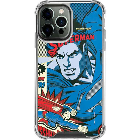 DC Comics Superman America's Hero iPhone 14 Pro Max Clear Case