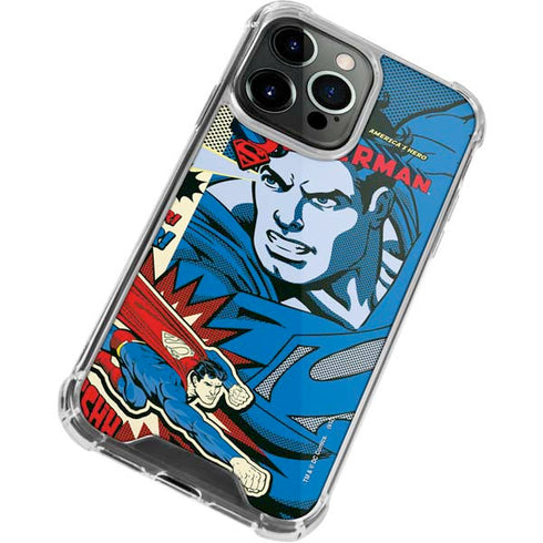 DC Comics Superman America's Hero iPhone 15 Pro Max Clear Case