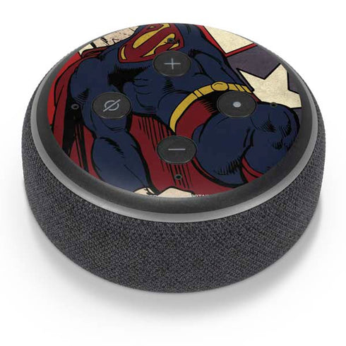 DC Comics Superman Vintage Pose American Flag Amazon Echo Dot Skin