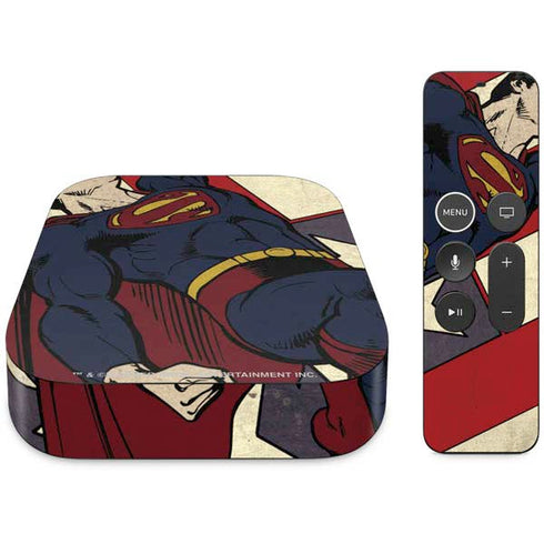 DC Comics Superman Vintage Pose American Flag Apple TV Skin