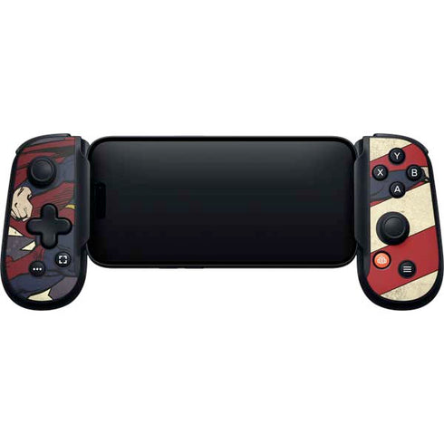 DC Comics Superman Vintage Pose American Flag Backbone One for iPhone Game Controller Skin