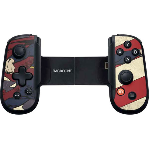 DC Comics Superman Vintage Pose American Flag Backbone One for iPhone Game Controller Skin