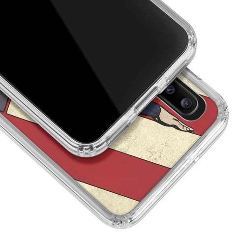DC Comics Superman Vintage Pose American Flag Galaxy A30 Clear Case