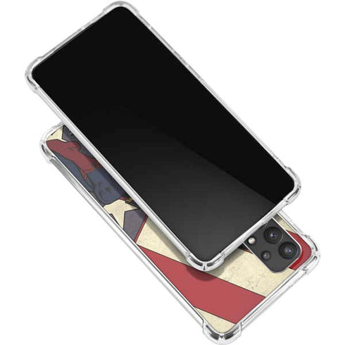 DC Comics Superman Vintage Pose American Flag Galaxy A32 5G Clear Case
