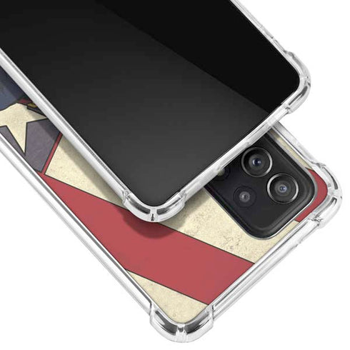 DC Comics Superman Vintage Pose American Flag Galaxy A52 5G Clear Case