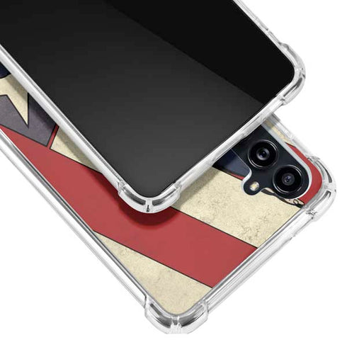 DC Comics Superman Vintage Pose American Flag Galaxy A54 5G Clear Case