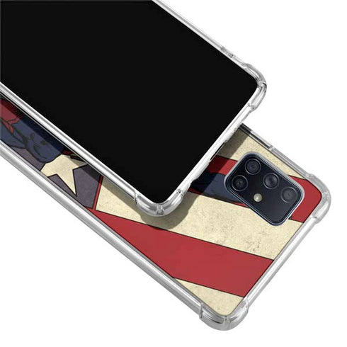 DC Comics Superman Vintage Pose American Flag Galaxy A71 5G Clear Case