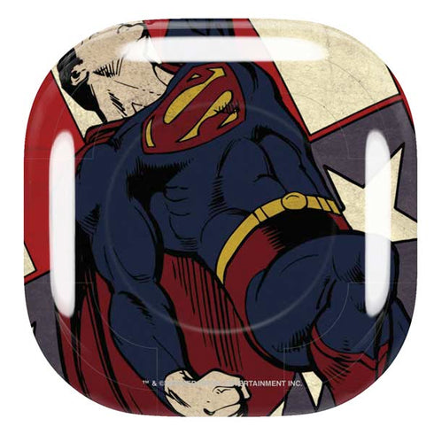 DC Comics Superman Vintage Pose American Flag Galaxy Buds Pro Skin