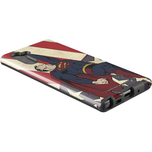 DC Comics Superman Vintage Pose American Flag Galaxy Note 10 Pro Case