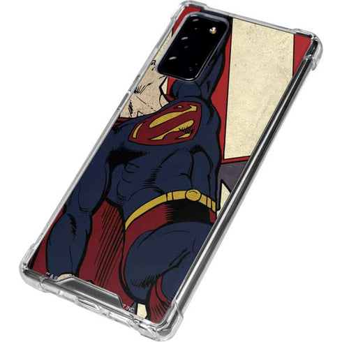 DC Comics Superman Vintage Pose American Flag Galaxy Note20 5G Clear Case