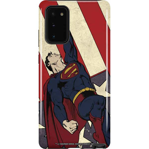 DC Comics Superman Vintage Pose American Flag Galaxy Note20 5G Pro Case