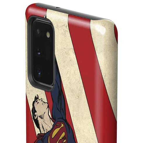 DC Comics Superman Vintage Pose American Flag Galaxy Note20 5G Pro Case