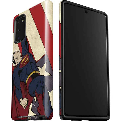 DC Comics Superman Vintage Pose American Flag Galaxy Note20 5G Pro Case