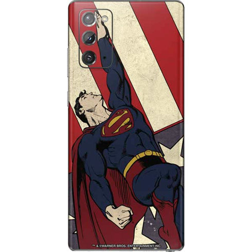 DC Comics Superman Vintage Pose American Flag Galaxy Note20 5G Skin