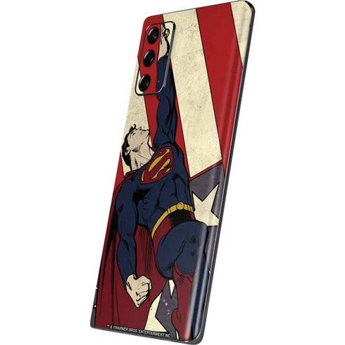 DC Comics Superman Vintage Pose American Flag Galaxy Note20 5G Skin