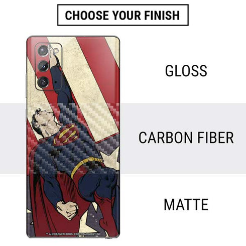 DC Comics Superman Vintage Pose American Flag Galaxy Note20 5G Skin