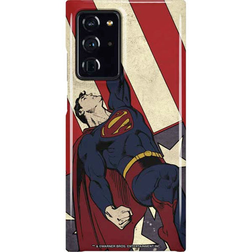 DC Comics Superman Vintage Pose American Flag Galaxy Note20 Ultra 5G Lite Case