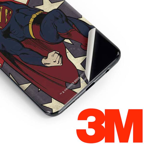 DC Comics Superman Vintage Pose American Flag Galaxy S10e Skin