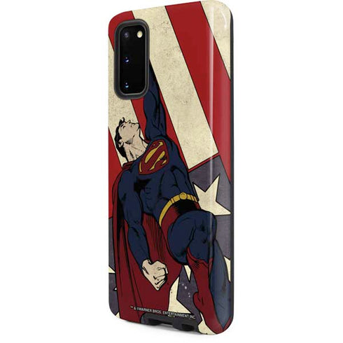 DC Comics Superman Vintage Pose American Flag Galaxy S20 Pro Case