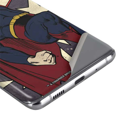 DC Comics Superman Vintage Pose American Flag Galaxy S20 Skin
