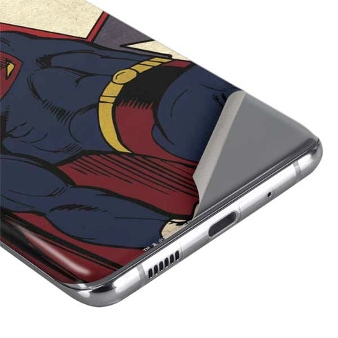 DC Comics Superman Vintage Pose American Flag Galaxy S20 Ultra 5G Skin
