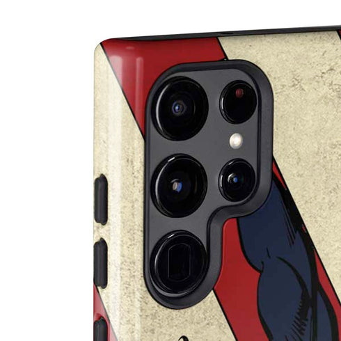 DC Comics Superman Vintage Pose American Flag Galaxy S22 Ultra Pro Case