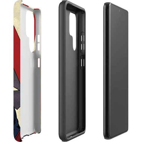 DC Comics Superman Vintage Pose American Flag Galaxy S22 Ultra Pro Case