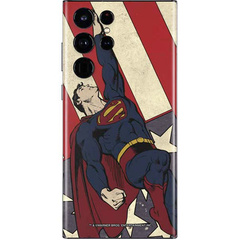 DC Comics Superman Vintage Pose American Flag Galaxy S22 Ultra Skin