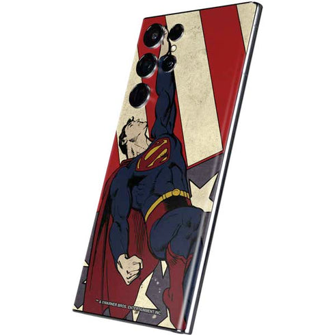 DC Comics Superman Vintage Pose American Flag Galaxy S22 Ultra Skin