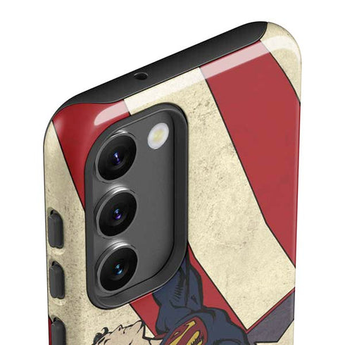 DC Comics Superman Vintage Pose American Flag Galaxy S23 Pro Case