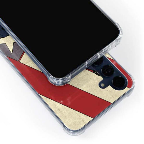DC Comics Superman Vintage Pose American Flag Galaxy S24 Clear Case