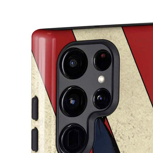 DC Comics Superman Vintage Pose American Flag Galaxy S24 Ultra Impact Case