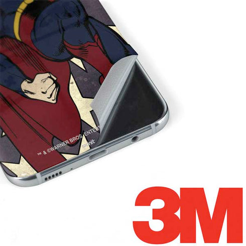 DC Comics Superman Vintage Pose American Flag Galaxy S8 Plus Skin